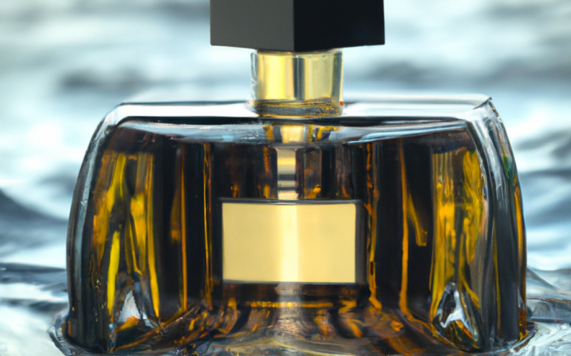 DALL·E 2023-02-01 13.06.14 - a luxury fragrance floating in the ocean